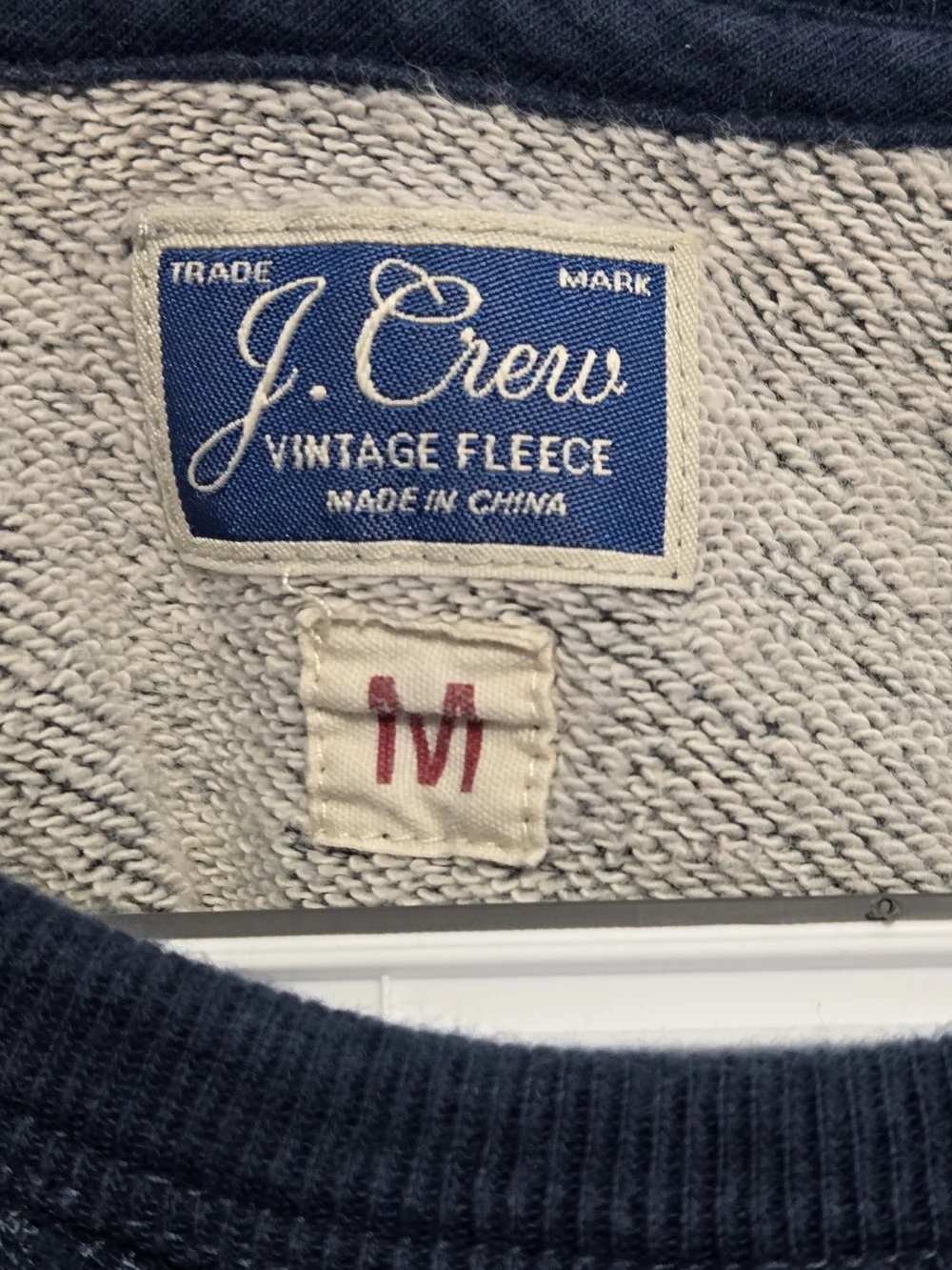 J.Crew‎ Vintage Fleece Sweatshirt Blue Crewneck Pullover Medium